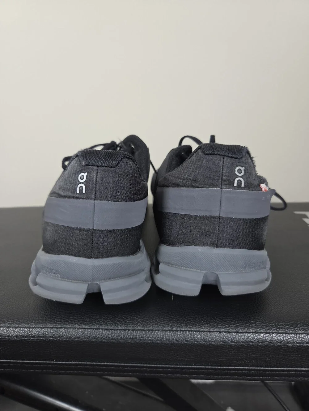 On Cloudflow Men's Running Shoes Size 12.5 Black Asphalt CloudTec Sneakers